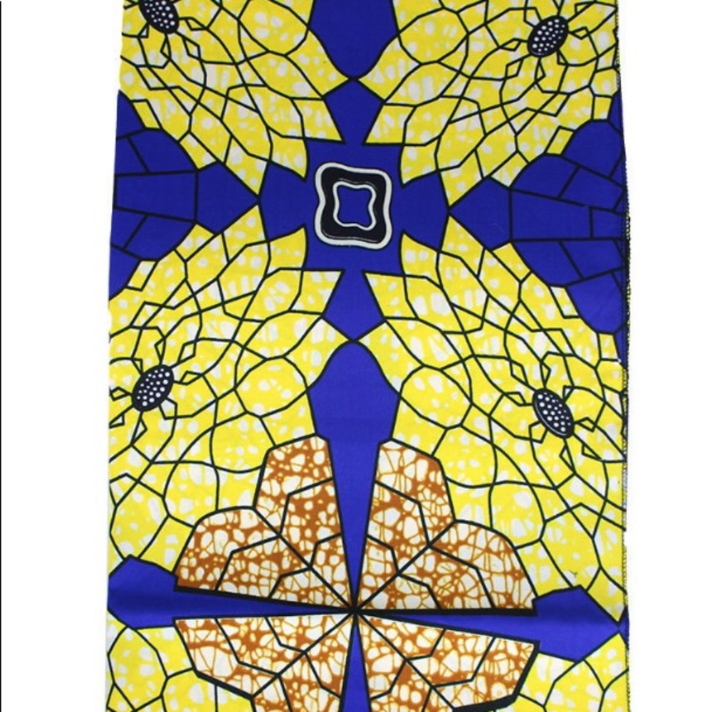 Blue and yellow Headwrap